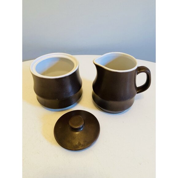 Vintage Casual Ceram Regency Stoneware Creamer and Sugar Bowl - Picture 5 of 13